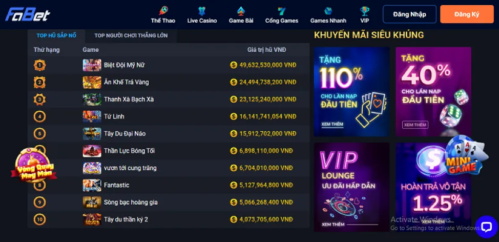 Giải Đấu VIP Hàng Tháng
